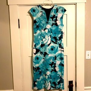 Floral cap sleeve MIDI dress